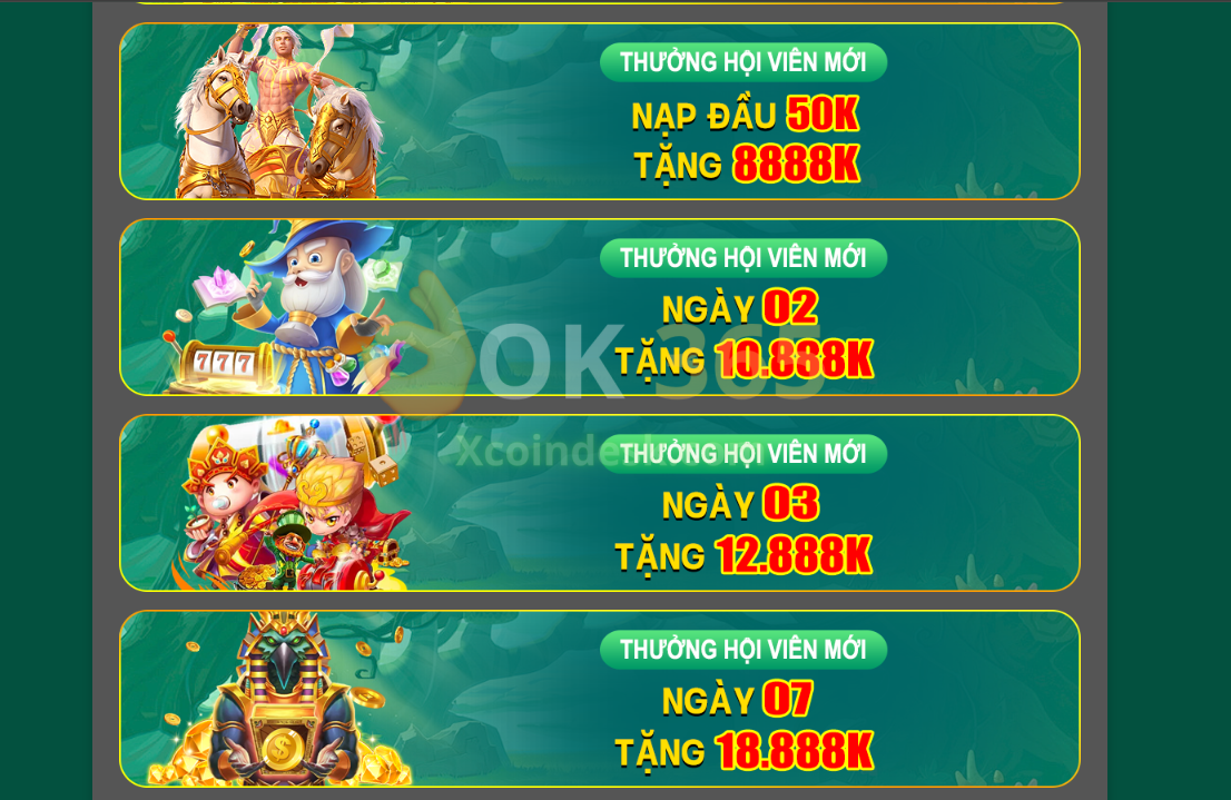 Rất nhiều những ưu đãi hấp dẫn dành cho người chơi khi tham gia tại live casino ok365